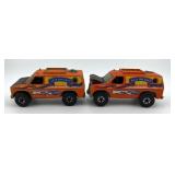 Set of 4 Vintage 1970s Hot Wheels Baja Breaker Diecast Vans