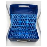 Pair of Vintage Hot Wheels 24-Car Collector Cases Red and Blue