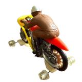 Vintage Hot Wheels Rrrumbles Rip Snorter Motorcycle with Orange Seat