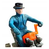 Vintage Hot Wheels Rrrumbles Mean Machine Motorcycle Toy with Broken Handlebar