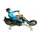 Vintage Hot Wheels Rrrumbles Mean Machine Motorcycle Toy with Broken Handlebar