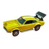 Vintage Hot Wheels Redlines Mighty Maverick Diecast Car in Metallic Yellow