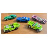 Set of 5 Vintage Red Line Hot Wheels Cars - Grasshopper, Custom Camaro, Jet Threat, Maserati Mistral