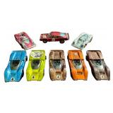 Lot of 8 Vintage Red Line Hot Wheels Cars - King Kuda, Porsche 917, McLaren MGA (1968-1969)