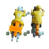 Set of 2 Vintage Hot Wheels Rrrumblers Motorcycles with High Trailer