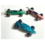 Lot of 3 Vintage Redlines Hot Wheels Cars - Brabham Repco F1, Shelby Turbine, Indy Eagle