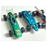 Lot of 3 Vintage Redlines Hot Wheels Cars - Brabham Repco F1, Shelby Turbine, Indy Eagle