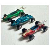 Lot of 3 Vintage Redlines Hot Wheels Cars - Brabham Repco F1, Shelby Turbine, Indy Eagle