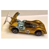 Vintage Hot Wheels Chaparral 2G Metallic Yellow Redline Diecast Car (1968)