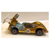 Vintage Hot Wheels Chaparral 2G Metallic Yellow Redline Diecast Car (1968)