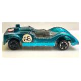 Set of 2 Vintage Red Lines Hot Wheels Chaparral Cars, Metallic Green & Metallic Aqua