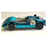 Set of 2 Vintage Red Lines Hot Wheels Chaparral Cars, Metallic Green & Metallic Aqua