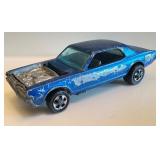 Vintage Hot Wheels Redline Custom Cougar Diecast Car (1967) - Blue