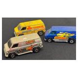 Set of 3 Vintage Hot Wheels Super Vans with Paramedic Ambulance