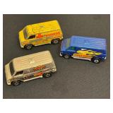 Set of 3 Vintage Hot Wheels Super Vans with Paramedic Ambulance