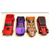 Set of 4 Vintage Redline Hot Wheels Cars: AMX/2, Twin Mill, The Demon, Torino Stocker