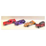 Set of 4 Vintage Redline Hot Wheels Cars: AMX/2, Twin Mill, The Demon, Torino Stocker