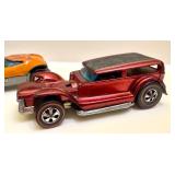Set of 4 Vintage Redline Hot Wheels Cars: AMX/2, Twin Mill, The Demon, Torino Stocker