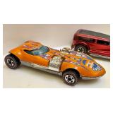 Set of 4 Vintage Redline Hot Wheels Cars: AMX/2, Twin Mill, The Demon, Torino Stocker