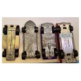 Set of 4 Vintage Redline Hot Wheels Cars: AMX/2, Twin Mill, The Demon, Torino Stocker