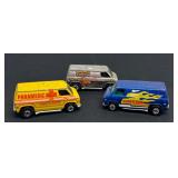 Set of 3 Vintage Hot Wheels Super Vans Including Paramedic