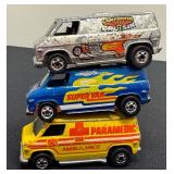 Set of 3 Vintage Hot Wheels Super Vans Including Paramedic