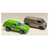 Vintage Hot Wheels Poison Pinto and Red Lines Super Van Diecast Cars