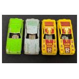 Set of 4 Vintage Hot Wheels Show Hoss II Diecast Cars, Varying Wear