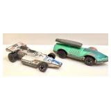 2 Vintage Hot Wheels Redlines Formula 5000 and Rocket Bye Baby Diecast Cars