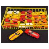 Set of 14 Vintage 1975 Hot Wheels Corvette Stingray Diecast Cars with Storage Tray