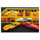 Set of 14 Vintage 1975 Hot Wheels Corvette Stingray Diecast Cars with Storage Tray