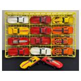 Set of 14 Vintage 1975 Hot Wheels Corvette Stingray Diecast Cars with Storage Tray