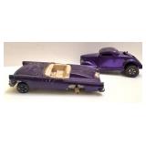 2 Vintage Hot Wheels Redlines Cars: Classic Ford Coupe and 57 T-Bird Purple