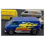 Set of 6 Vintage Hot Wheels Super Vans including Vintager Hot Wheels Paramedic Van