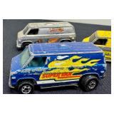 Set of 6 Vintage Hot Wheels Super Vans including Vintager Hot Wheels Paramedic Van