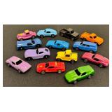 Lot of 13 Vintage Tootsie Toy Diecast Cars Assorted Colors