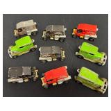 Lot of 9 Vintage A-Ok and T-Totaller Diecast Cars Assorted Colors