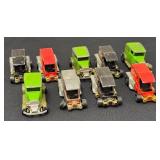 Lot of 9 Vintage A-Ok and T-Totaller Diecast Cars Assorted Colors