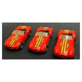 Set of 3 Vintage Hot Wheels 1982 Cobra Cars with Red and Yellow Stripes