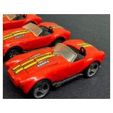 Set of 3 Vintage Hot Wheels 1982 Cobra Cars with Red and Yellow Stripes