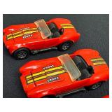 Set of 3 Vintage Hot Wheels 1982 Cobra Cars with Red and Yellow Stripes