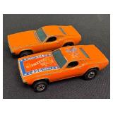 Pair of Vintage Hot Wheels Dixie Challenger Die-Cast Cars
