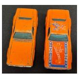 Pair of Vintage Hot Wheels Dixie Challenger Die-Cast Cars