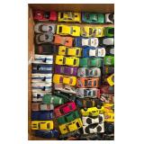 LR - 2 Flats of Loose Hot Wheels Diecast Cars Collection