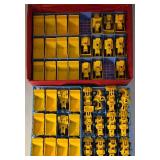 LR - Matchbox and Tara Toy 48-Car Cases with Construction Hot Wheels Collection