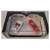 LR - Hot Wheels Collector Corvette Showcase and 1957 Chevy 40th Anniversary Sets in Original Packaging