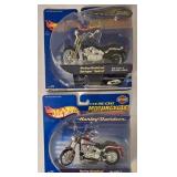 LR - Hot Wheels Harley-Davidson Motorcycle Collectibles Lot - 1:10 Softail & 2x 1:18 Models