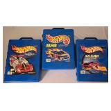 LR - Hot Wheels Carrying Case Lot with Folding 72-Car Case and Jeep Diecast Vehicles