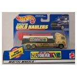 LR - Set of 5 Hot Wheels 24K Plated Gold Haulers Toys R Us 50th Anniversary Collectibles