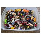 LR - Large Collection of Matchbox Diecast Cars in Storage Bin